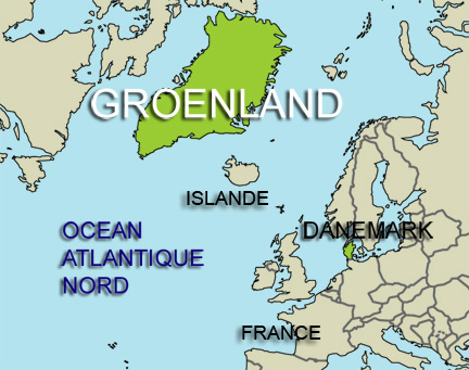 Le Groenland.(Carte : S. Borelva / RFI)