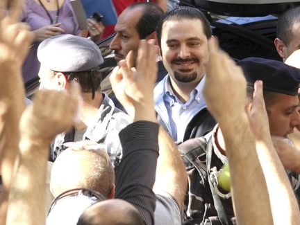 Saad Hariri, acclamé par ses partisans à Beyrouth, le 7 juin 2009. 

		(Photo : Reuters)