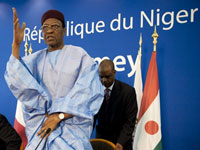 Mamadou Tandja, président du Niger, à Niamey le 27 mars 2009.(Photo : AFP)