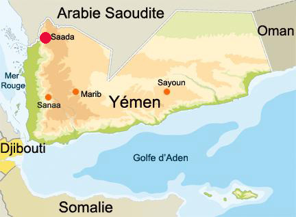 Le Yémen.(Carte : RFI)