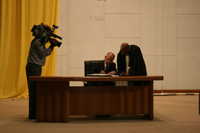 Sidi ould Cheikh Abdallahi, président démissionnaire a signé, ce vendredi 26&nbsp;juin 2009, les décrets portant formation du gouvernement transitoire d'Union nationale.(Photo : Manon Rivière/RFI)
