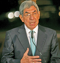 Le président costaricien, Oscar Arias, le 9 juillet 2009. (Photo : Reuters)