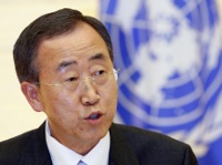 Le secrétaire général de l'ONU Ban Ki-moon à Tokyo, première étape de sa tournée asiatique, le 1er juillet.(Photo : Reuters)
