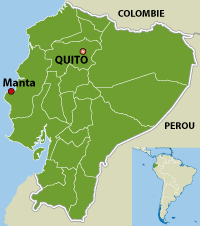 Les Etats-Unis évacuent leur base militaire de Manta en Equateur.(Carte : L. Mouaoued/RFI)