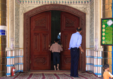 Une des rares mosquées ouvertes à Urumqi, le 10 juillet 2009.(Photo : Reuters)