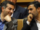Le Premier vice-président Rahim Mashaie (g) et le président Mahmoud Ahmadinejad (d) à Téhéran, le 14 avril 2009.(Photo : AFP)