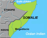 La Somalie et Mogadiscio, sa capitale.(Carte : DK/RFI)