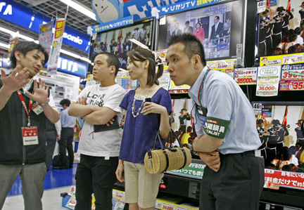 Dans un magasin d'électronique de Tokyo, le 17 août 2009. (Photo : Reuters)