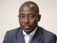 Jean-François Ndongou, ministre gabonais  de l'Intérieur.( Photo : Thierry Monasse/AFP )