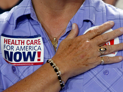 Une partisane de la réforme du système de santé de Barack Obama.( Photo : Jim Young/Reuters )