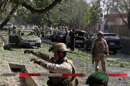 7 personnes ont été tuées dans cet attentat immédiatement revendiqué par les talibans.(Photo : Ahmad Masood/Reuters)