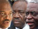 De gauche à droite : André Mba Obame, Ali Bongo et Pierre Mamboundou.(Photos : AFP, Reuters)