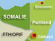 Sept prédicateurs pakistanais ont été tués par des hommes masqués dans une mosquée à Galkayo, dans le Puntland, le 12 août 2009.(Carte : RFI)