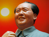 Buste en cire de Mao Zedong fabriqué pour le 60e anniversaire de la proclamation de la République populaire de Chine.(Photo :  Reuters/Tyrone Siu)