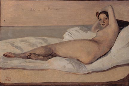 Camille COROT (1796 -1875) Marietta, 1843. Huile sur papier collé sur toile, 29 x 44 cm© Petit Palais / Roger-Viollet