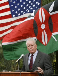 Michael Ranneberger, l'ambassadeur américain, lors de son discours à Nairobi, le 24 septembre 2009.(Photo: Reuters)