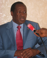 Blaise Compaoré, Abidjan le 18&nbsp;septembre 2009.(Photo : Norbert Navarro/RFI)
