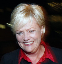 Kristin Halvorsen, ministre des Finances et chef de file du parti de Gauche socialiste, le 14 septembre 2009.(Photo : Heiko Junge/AFP)