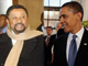 Le président de la Commission de l'Union africaine, le Gabonais Jean Ping (g) et le président américain, Barack Obama.(Photos : AFP et Reuters / Montage : RFI)