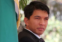 Andry Rajoelina, le 2 septembre 2009.(Photo: Richard Lough / Reuters)