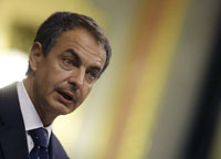 Le Premier ministre espagnol José Luis Zapatero à la tribune de l'Assemblée nationale à Madrid, le 9 septembre 2009.(Photo : Reuters)
