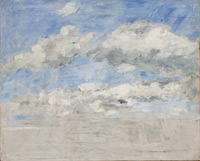 Eugène BOUDIN Etude de ciel Vers 1888-1895 Huile sur bois 38 x 46 cm Le Havre, musée Malraux© Florian Kleinefenn