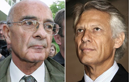 Le général Philippe Rondot face à Dominique de Villepin dans l'affaire Clearstream.(Photo : AFP)