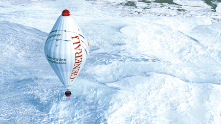La "Generali Arctic Observer", traversée en solitaire et en ballon de l'océan glacial Arctique de Jean-Louis Etienne.(Photo : DR)