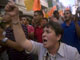 Des Palestiniens protestent à Ramallah contre le président de l'Autorité palestinienne, le 5 octobre 2009.(Photo: Reuters)