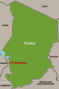 Carte du Tchad.(Carte : C. Wissing / RFI)