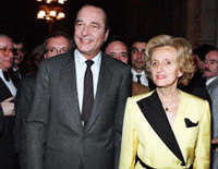 Mars 1989&nbsp;: Jacques Chirac, accompagné de son épouse Bernadette&nbsp;(d), vient d'être réélu à la Mairie de Paris.(Photo : AFP)