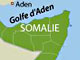 Le golfe d'Aden en Somalie, refuge des pirates.(Carte : RFI)
