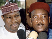 Les deux leaders de l'opposition,&nbsp;Hama Amadou (g) et Mahamadou Issoufou.(Photos : AFP)