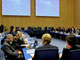 Les délégués américains, français, iraniens et russes autour de la table de négociation au quartier général de l'AIEA à Vienne en Autriche, le 19 octobre 2009.(Photo : AFP)