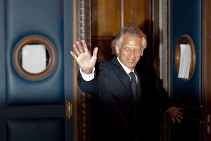 Dominique de Villepin, à son arrivée au tribunal, le 5 octobre 2009.(Photo : Martin Bruneau/AFP)