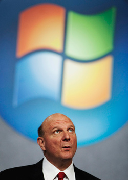 Le PDG de Microsoft, Steve Ballmer, à Toronto, le 21 octobre 2009.(Photo : Reuters)