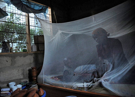 Une mère et son enfant sous une moustiquaire en Tanzanie, le 30 octobre 2009.(Photo : AFP)