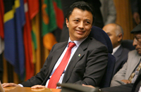 Le président déchu Marc Ravalomanana lors d'une réunion à Addis Abéba le 3 novembre 2009.(Photo : Reuters)