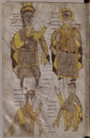 Incipit Prawa Alamanów (z figurą króla Lodhanri), Brewiarz Alaryka, Dolina Loary (?), 803-814Bibliothèque nationale de France