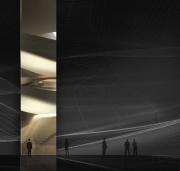 Jean Nouvel, projekt Filharmonii; szkic, widok z foyer na widownię© Ateliers Jean Nouvel