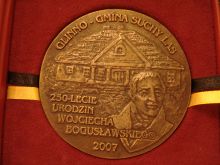 Awers pamiątkowego medalu, wydanego przez gminę Suchy Las z okazji 250. rocznicy urodzin Wojciecha BogusławskiegoAgnieszka Kumor, RFI