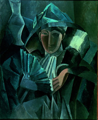 Pablo Picasso, Kobieta z wachlarzem, 1909, olej, płótno, Moskwa, muzeum Puszkina© Succession Picasso 2007