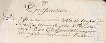 Dokument z archiwum Guettarda – lista okazów soli z Wieliczki przekazana ambasadorowi Francji w Warszawie w 1762 roku.Zbiory Muzeum Historii Naturalnej w Paryżu