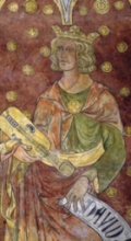 Galeria malarstwa ściennego i witrażu, Dawid, fragment kopii fresku z kopuły katedry w Cahors©CAPA2007 Fot. Bérengère Lhomond
