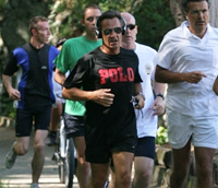 Biegający prezydentFoto: AFP