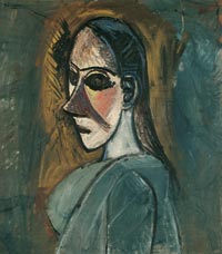 Picasso, <em>Popiersie kobiety </em>(studium do <em>Panien z Avignon</em>), 1907© Succession Picasso 2007