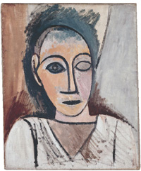 Picasso,<em> Popiersie mężczyzny </em>(Studium do <em>Panien z Avignon</em>), 1907© Succession Picasso 2007