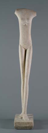Krocząca I, 1932-1936, Gips, 152,1 x 28,2 x 39 cm Coll. Fondation Alberto et Annette Giacometti, Paris © Adagp