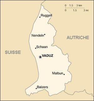 Mapa Liechtensteinu©Wikipedia