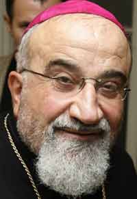 Paulos Faradż Raho, chaldejski arcybiskup Mossulu w Iraku, zdjęcie wykonane w Rzymie 23 listopada 2007 r.AFP PHOTO / CATHOLIC PRESS PHOTO 